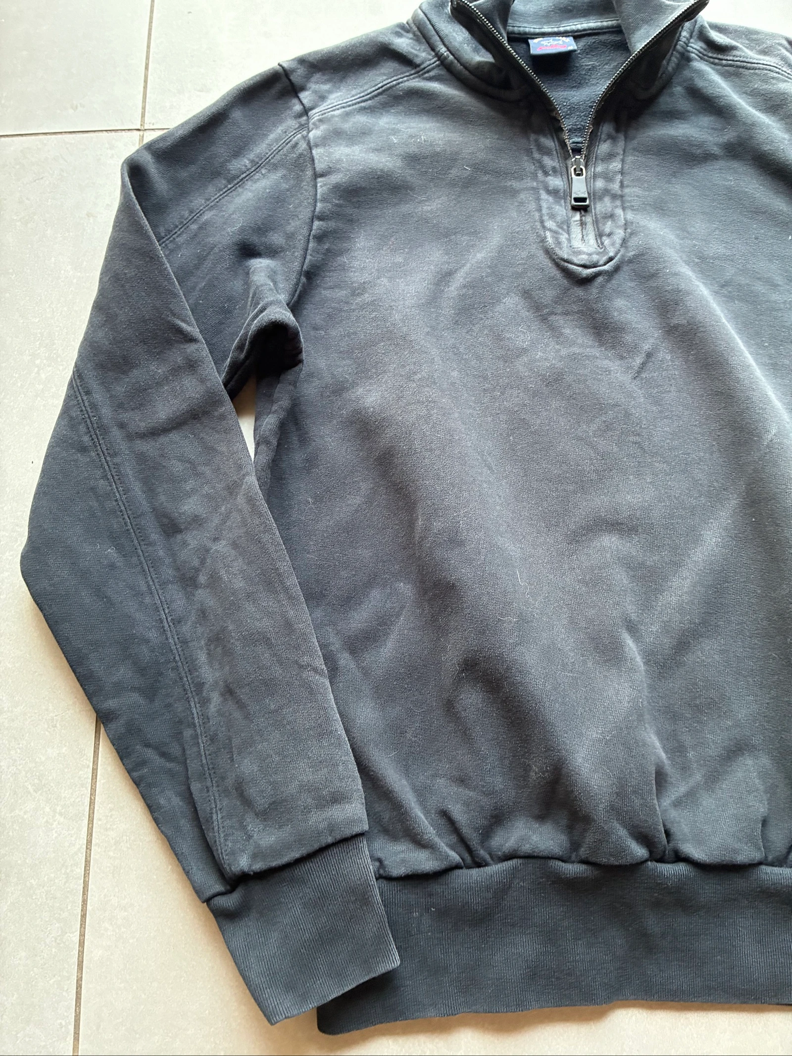 Paul & Shark 1/4 Zip Zwart Vintage Y2K Geborduurd Logo Coltrui Streetwear Luxe XS – photo 5